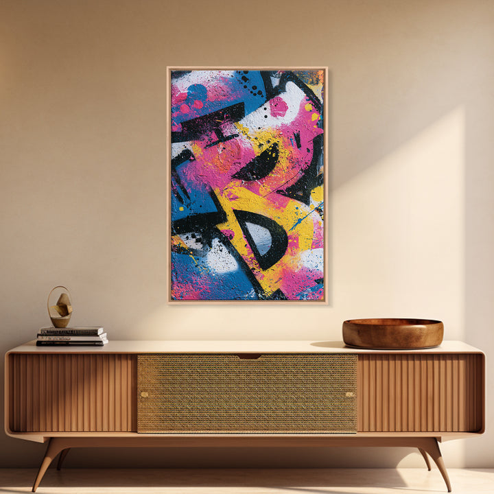 Wildstyle Arrows and Abstract Letter Forms Without Framed Canvas Print, Street Art, Modern Art, Living Room Decor, Urban, STR-2x3-97