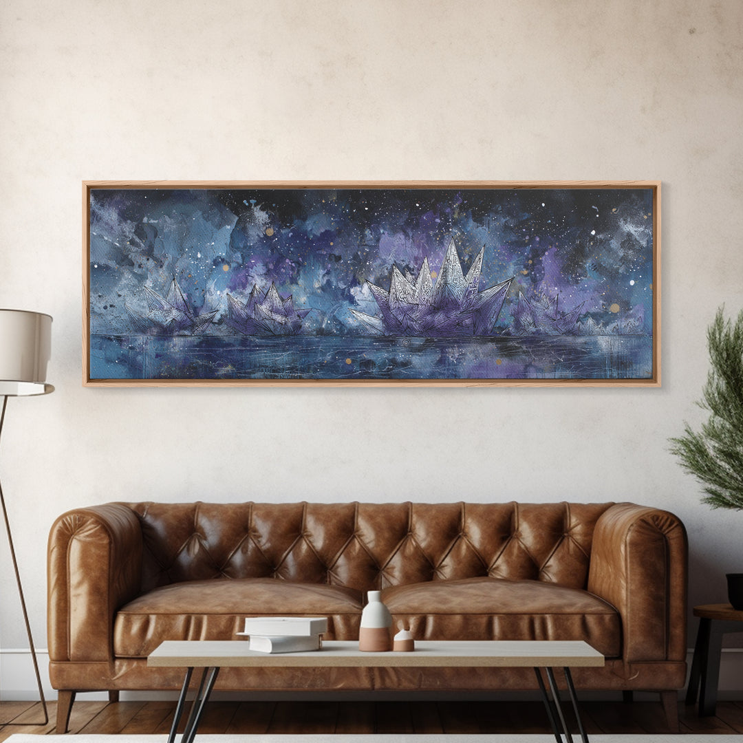 Wildstyle Arrows and Abstract Letter Forms Without Framed Canvas Print, Street Art, Contemporary Art, Living Room Decor, Urban, STR-3x1-57