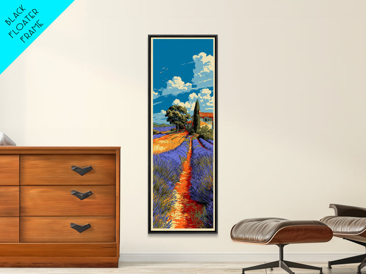 Provence Lavender Field Poster Canvas Print, Travel Poster(2), Set of 3 Wall Art, Living Room Decor, Fine Art, Voyage, TPO-1x3-11