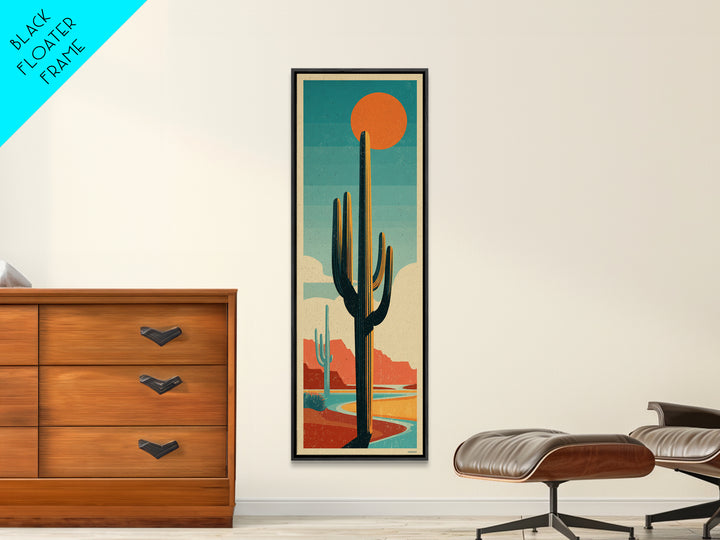 Mexico Cactus and Sun Travel Poster Canvas Print, Travel Poster(2), Modern Decor, Living Room Decor, Fine Art, Voyage, TPO-1x3-57