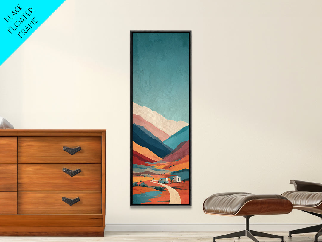 Moroccan Desert Caravan Travel Poster Framed Canvas Print, Travel Poster(2), Gallery Wall Set, Living Room Decor, Voyage, TPO-1x3-91