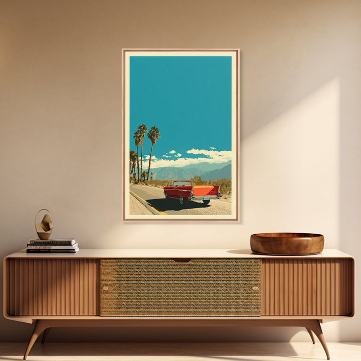 Route 66 Desert Road Canvas Print, Travel Poster(2), Living Room Decor, Oil Painting, Voyage, Downloadable Prints, TPO-2x3-71