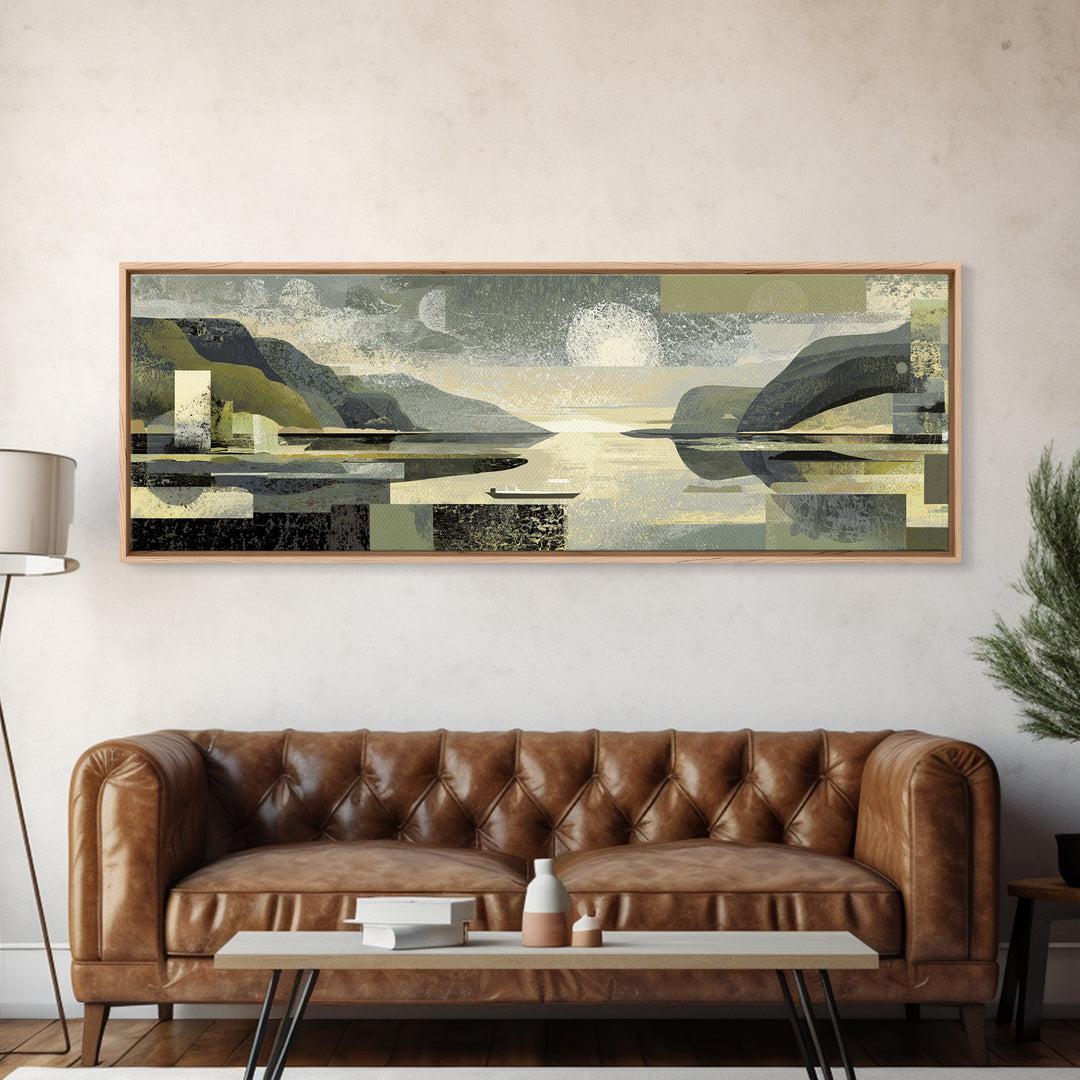 Santorini White Buildings and Cobalt Water Canvas Print, Travel Poster(2), Art Print, Living Room Decor, Fine Art, Voyage, TPO-3x1-92