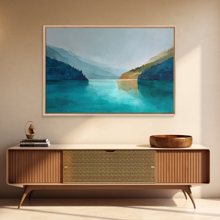 Bali Rice Terraces and Jungle Palms Framed Canvas Print, Travel Poster(2), Mid Century Wall Art, Living Room Decor, Voyage, TPO-3x2-65