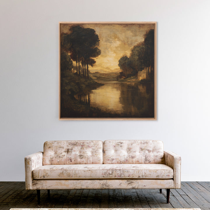 Classic Oil Painted Landscape Canvas Print, Traditional Art, Room Decor, Living Room Decor, Fine Art, Classic, Digital Art, TRA-1x1-25