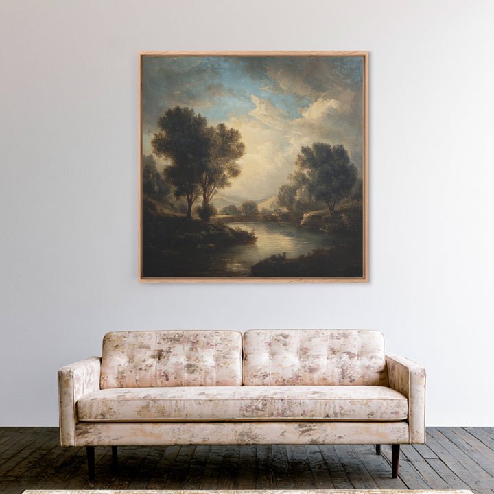 Classic Oil Painted Landscape Canvas Print, Traditional Art, Room Decor, Living Room Decor, Fine Art, Classic, Digital Art, TRA-1x1-49