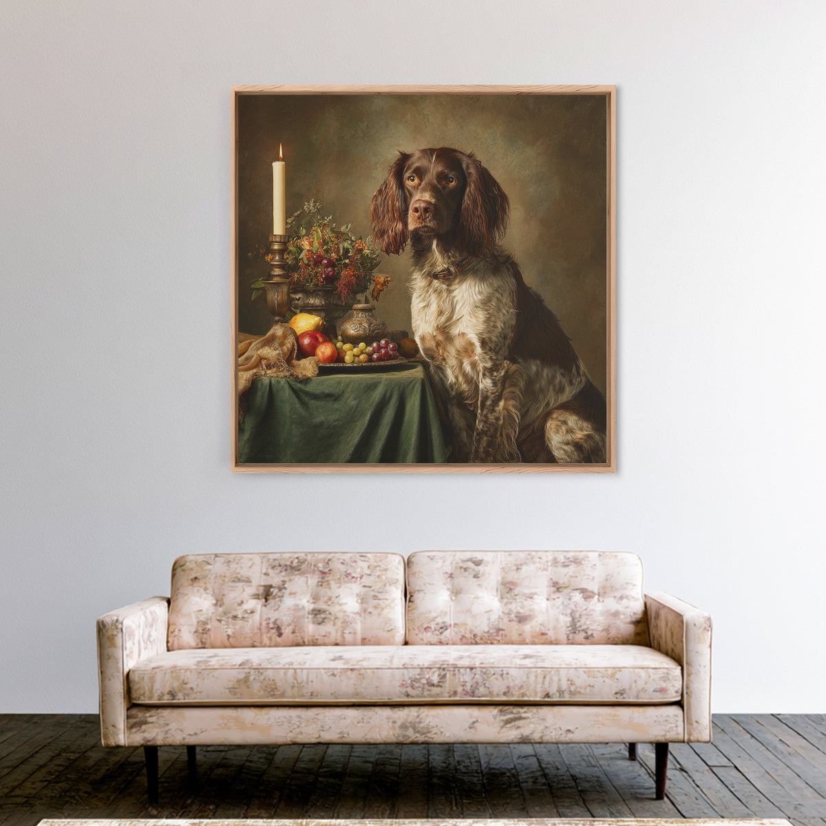 Hunting Dog Portrait Canvas Print, Traditional Art, Custom Art, Living Room Decor, Classic, Modern Decor, Fine Art Print, TRA-1x1-60