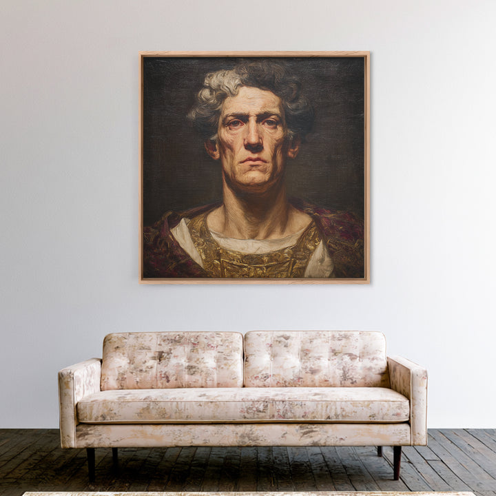 Classical Portrait with Dignified Lighting Canvas Print, Traditional Art, Fine Art Print, Living Room Decor, Classic, TRA-1x1-80