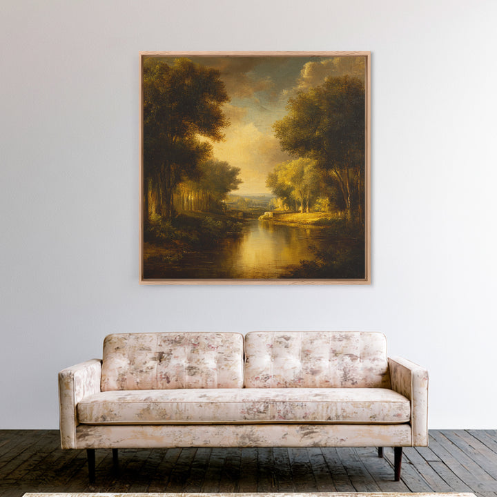 Classic Oil Painted Landscape Canvas Print, Traditional Art, Art Print, Living Room Decor, Fine Art, Classic, Custom Art, TRA-1x1-97