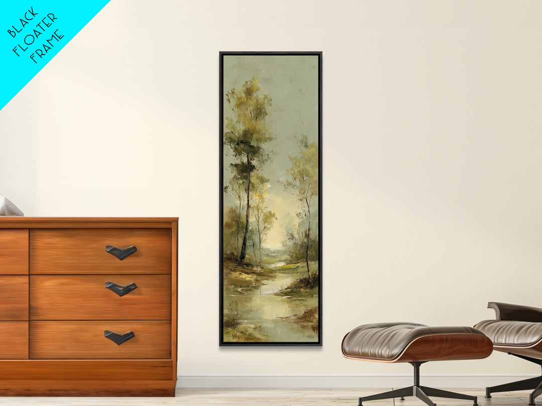 Autumn Forest Road Canvas Print, Traditional Art, Indian Art, Living Room Decor, Oil Painting, Classic, Textured Painting, TRA-1x3-100