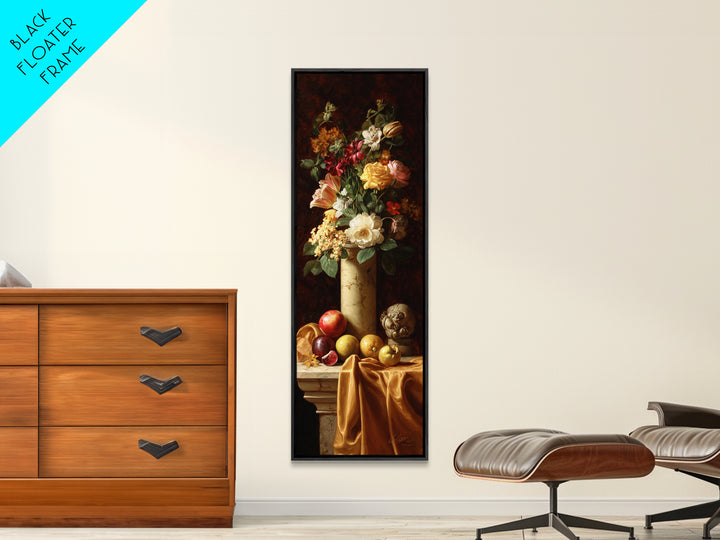 Formal Floral Still Life Canvas Print, Traditional Art, Gallery Decor, Living Room Decor, Fine Art, Classic, Wall Art, TRA-1x3-14