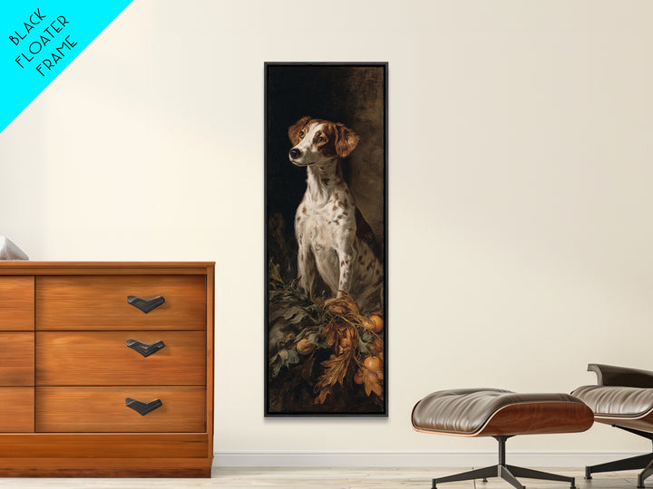 Hunting Dog Portrait Framed Canvas Print, Traditional Art, Art, Living Room Decor, Classic, Printable Art, Art Commissions, TRA-1x3-24