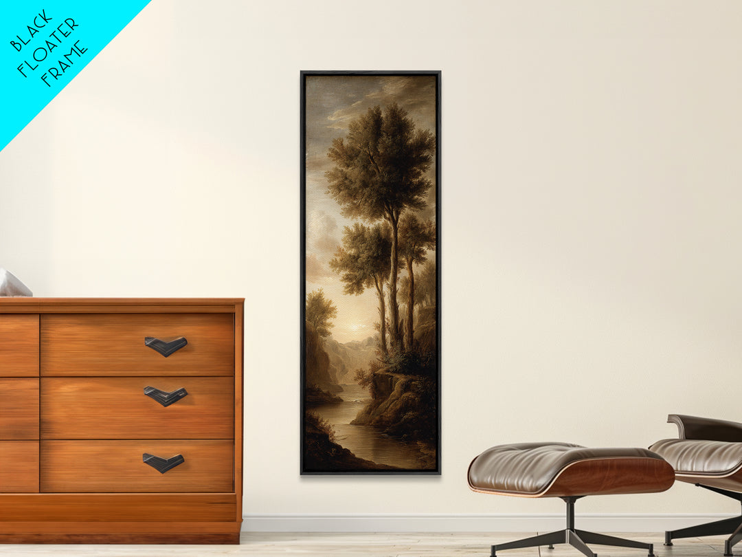 Classic Oil Painted Landscape Canvas Print, Traditional Art, Minimalist Decor, Living Room Decor, Oil Painting, Classic, TRA-1x3-37