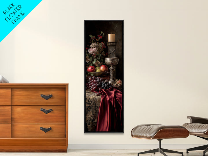 Dutch Fruit and Silver Goblet Still Life Canvas Print, Traditional Art, Artwork, Living Room Decor, Fine Art, Classic, TRA-1x3-40