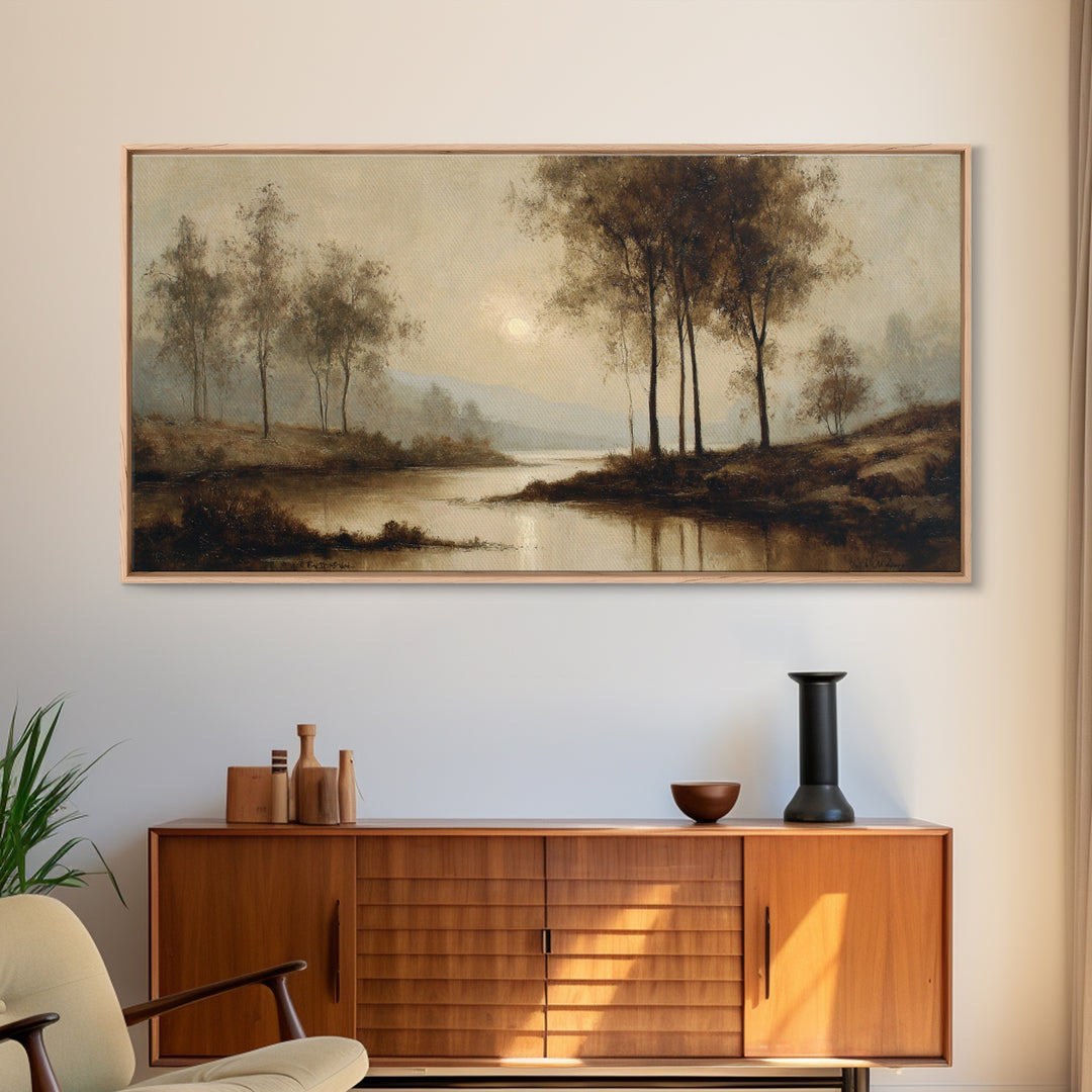 Classic Oil Painted Landscape Canvas Print, Traditional Art, Art Print, Living Room Decor, Fine Art, Classic, Custom Art, TRA-2x1-21