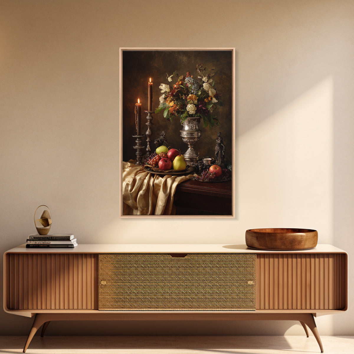Dutch Fruit and Silver Goblet Still Life Canvas Print, Traditional Art, Pokemon Poster, Living Room Decor, Classic, Art Print, TRA-2x3-36