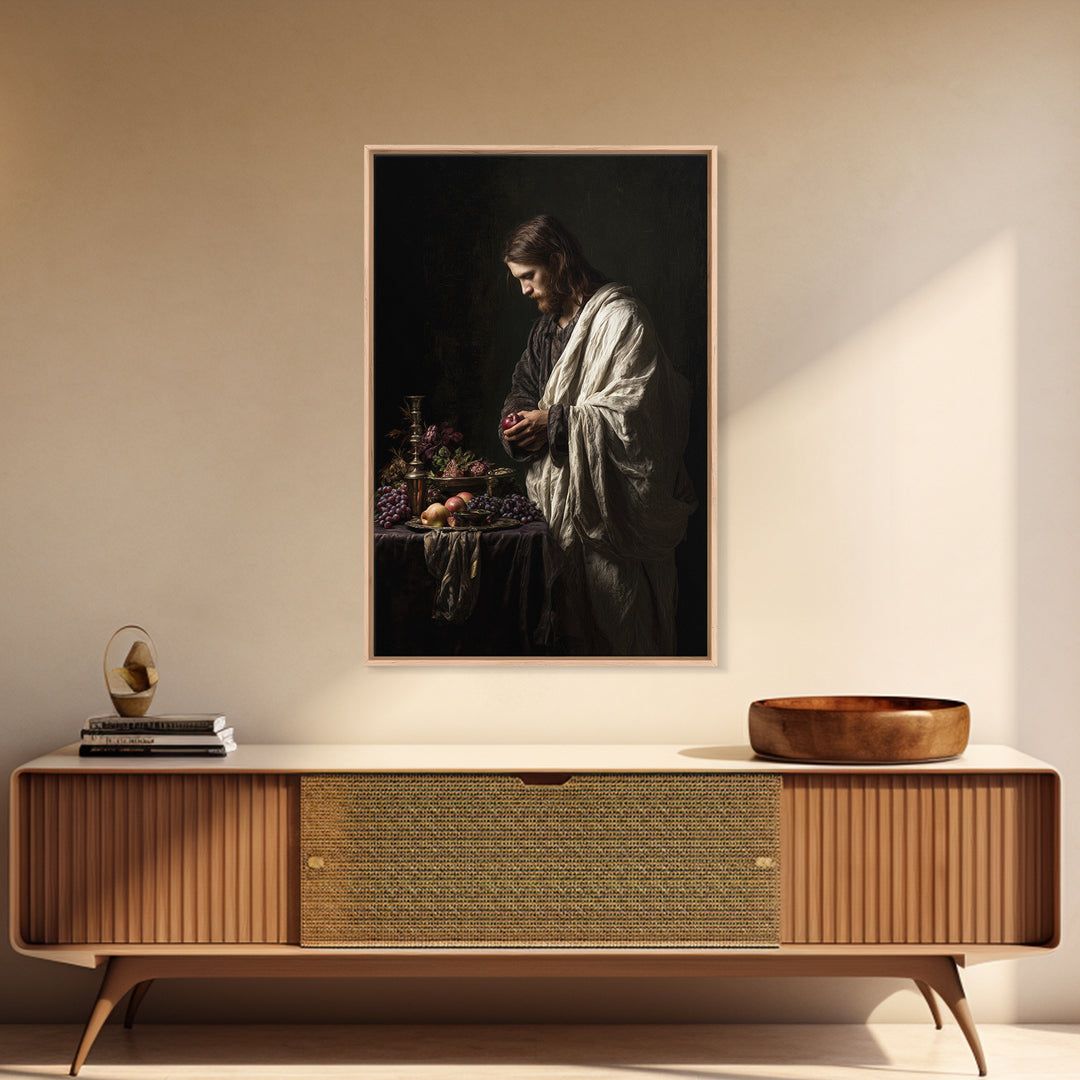 Classical Portrait with Dignified Lighting Canvas Print, Traditional Art, Contemporary Art, Living Room Decor, Classic, TRA-2x3-40