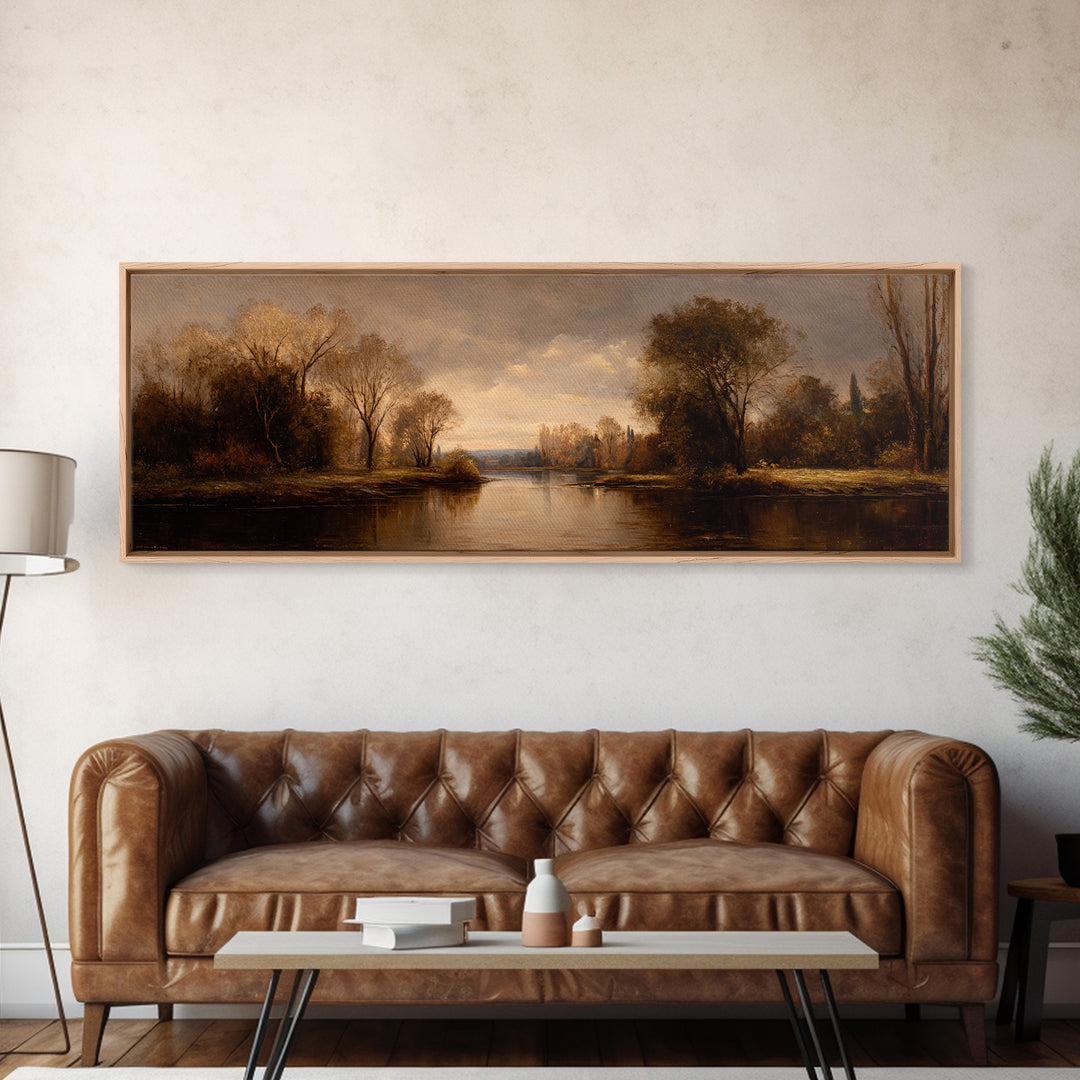 Classic Oil Painted Landscape Canvas Print, Traditional Art, Pokemon Poster, Living Room Decor, Watercolor Art, Classic, TRA-3x1-65