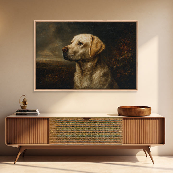Hunting Dog Portrait Canvas Print, Traditional Art, Indian Wall Art, Living Room Decor, Fine Art, Classic, Boho Decor, TRA-3x2-16