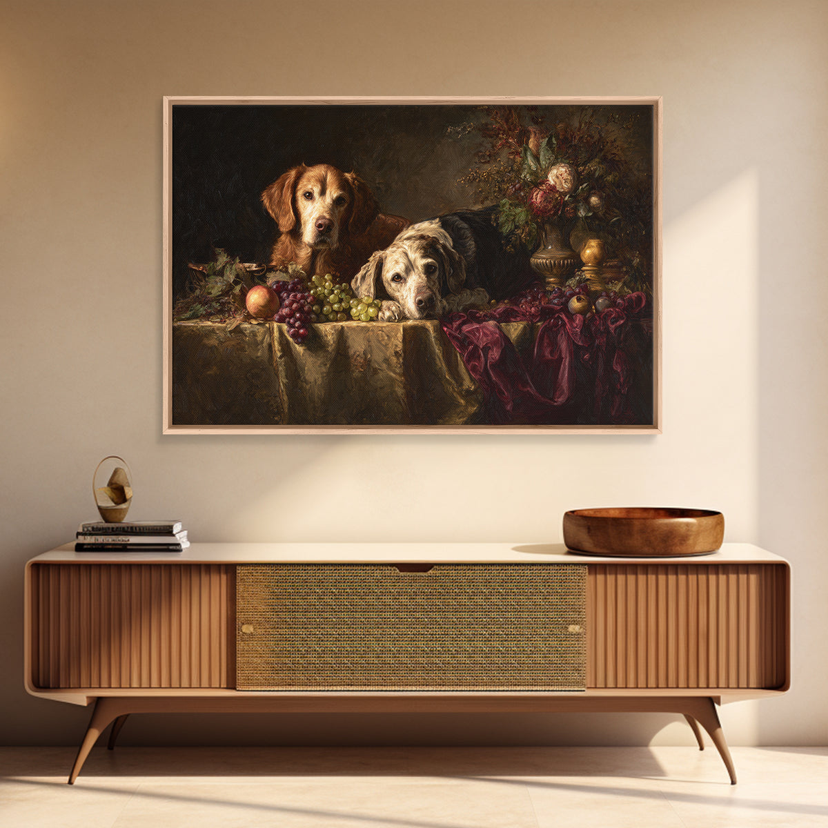 Hunting Dog Portrait Canvas Print, Traditional Art, Art, Living Room Decor, Fine Art, Classic, Printable Art, Art Commissions, TRA-3x2-88