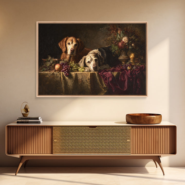 Hunting Dog Portrait Canvas Print, Traditional Art, Art, Living Room Decor, Fine Art, Classic, Printable Art, Art Commissions, TRA-3x2-88