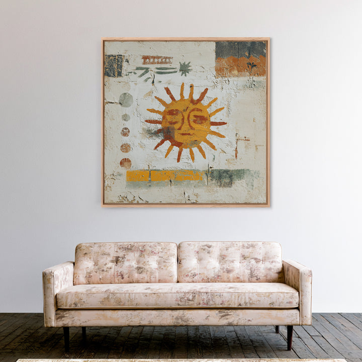 Tribal Sun Symbol Canvas Print, Tribal Art, Black and White Art, Living Room Decor, Fine Art, Tribal, Fine Art Print, TRI-1x1-35