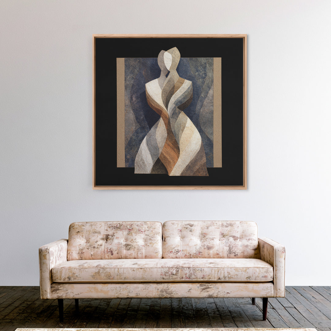 Carved Wood Figure Canvas Print, Tribal Art, Home Decor, Living Room Decor, Fine Art, Tribal, African Art, African Wall Art, TRI-1x1-45