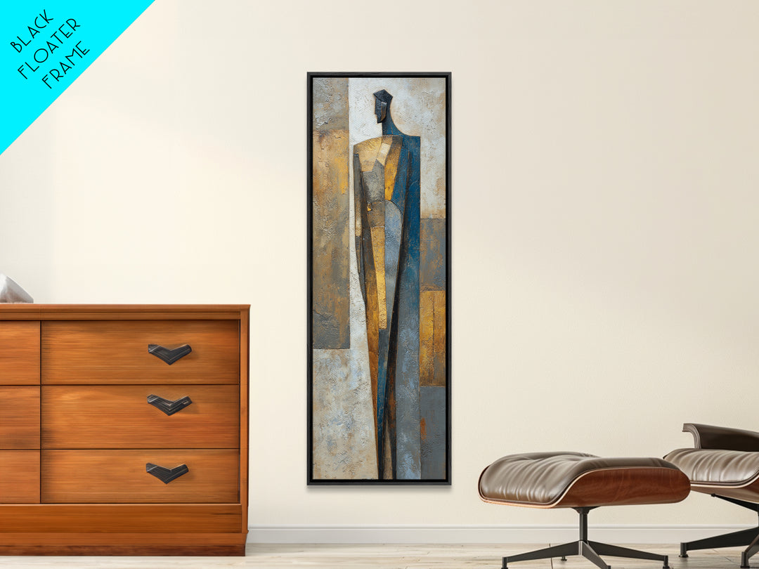 Carved Wood Figure Canvas Print, Tribal Art, Home Decor, Living Room Decor, Fine Art, Tribal, African Art, African Wall Art, TRI-1x3-9