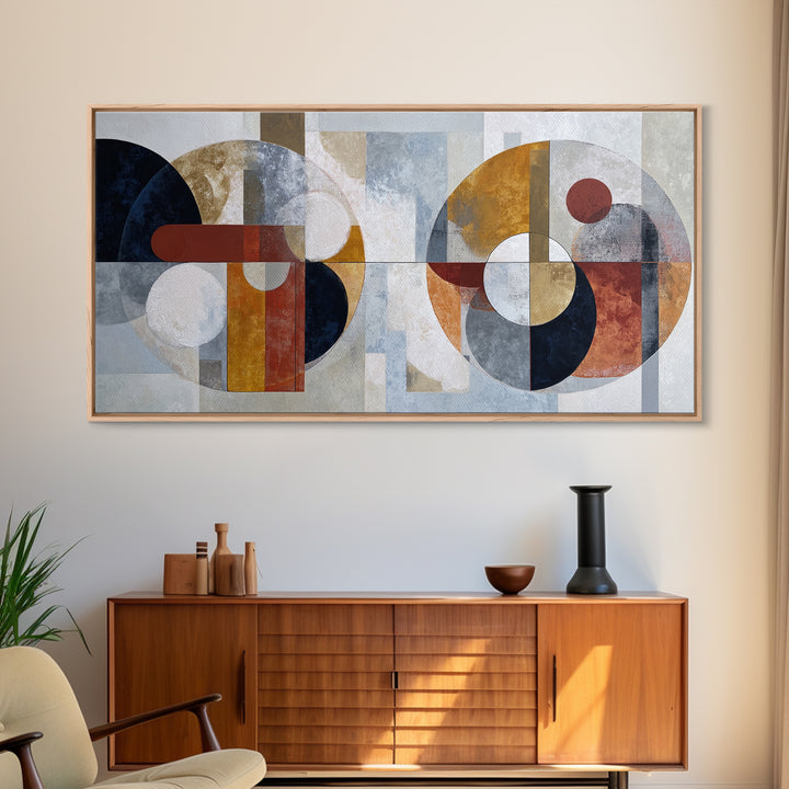 Abstract Drum Circle Suggested Through Repeated Forms Canvas Print, Tribal Art, African Art, Living Room Decor, Abstract Art, TRI-2x1-98