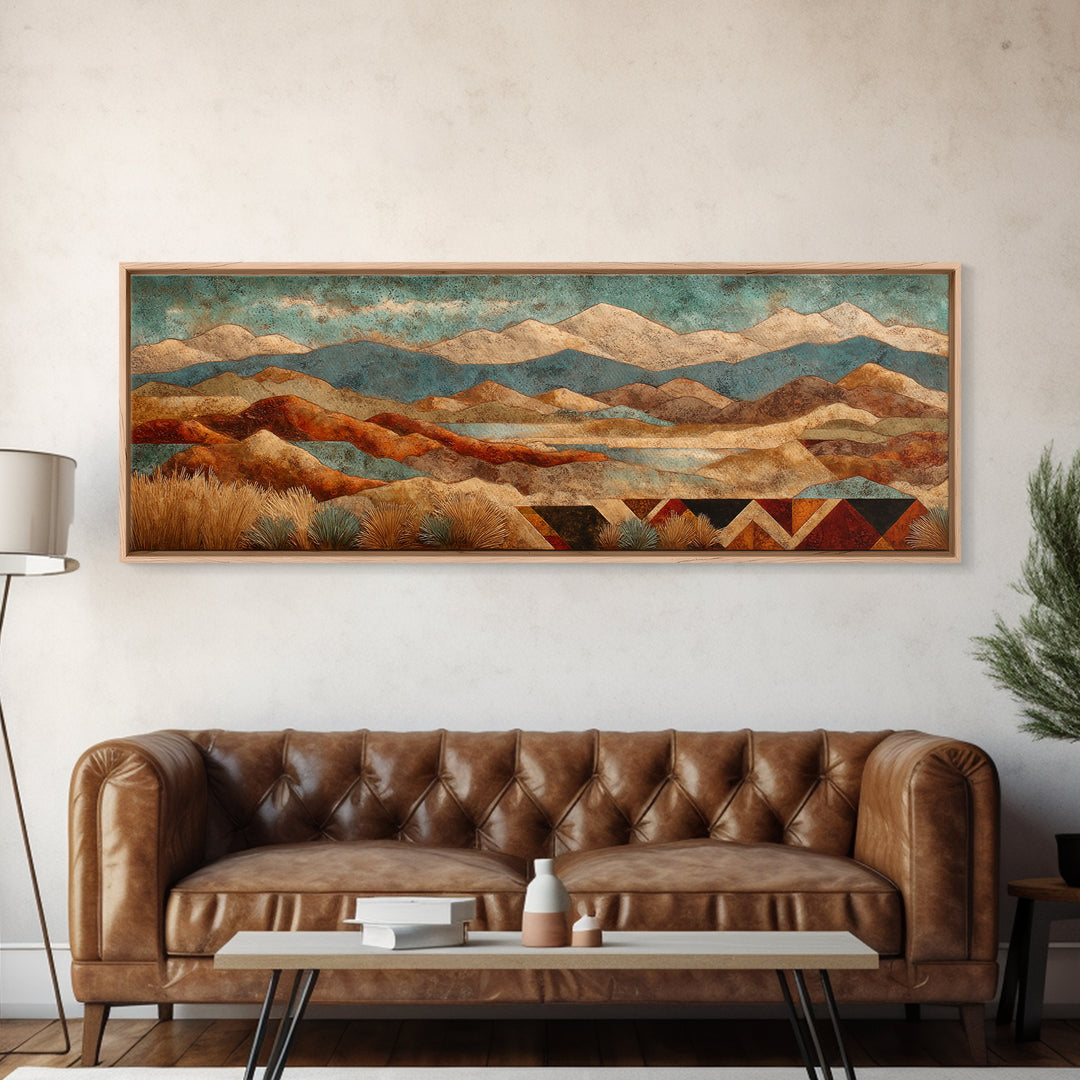 Desert Rhythm Pattern Canvas Print, Tribal Art, Luxury Decor, Living Room Decor, Tribal, Abstract Art, Abstract Wall Art, TRI-3x1-14