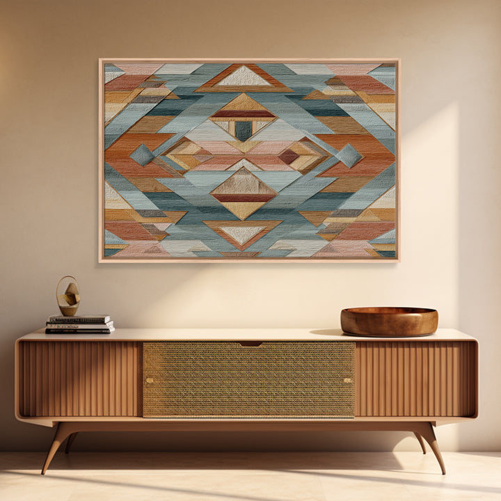 Desert Rhythm Pattern Framed Canvas Print, Tribal Art, Gallery Wall Art, Living Room Decor, Fine Art, Tribal, Minimalist Decor, TRI-3x2-2