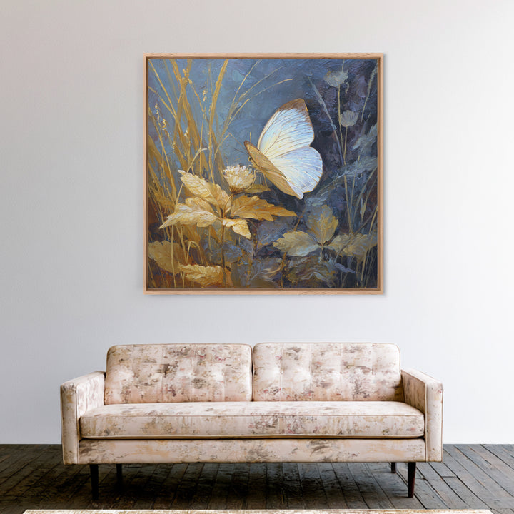 Tropical Butterfly and Flower Study Canvas Print, Tropical Art, Digital Print, Living Room Decor, Tropic, Downloadable Prints, TRO-1x1-23