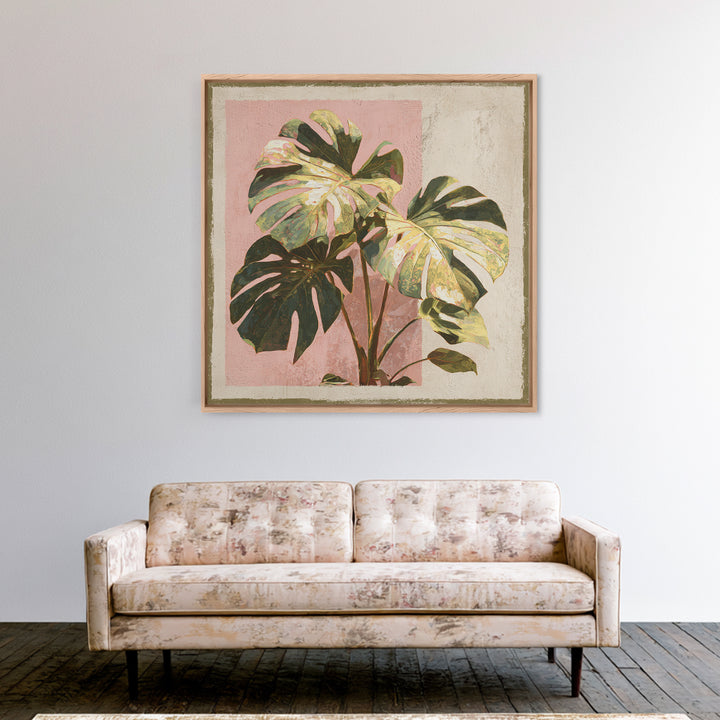 Lush Monstera Leaves Canvas Print, Tropical Art, Room Decor, Living Room Decor, Fine Art, Tropic, Printable, Printable Wall Art, TRO-1x1-25