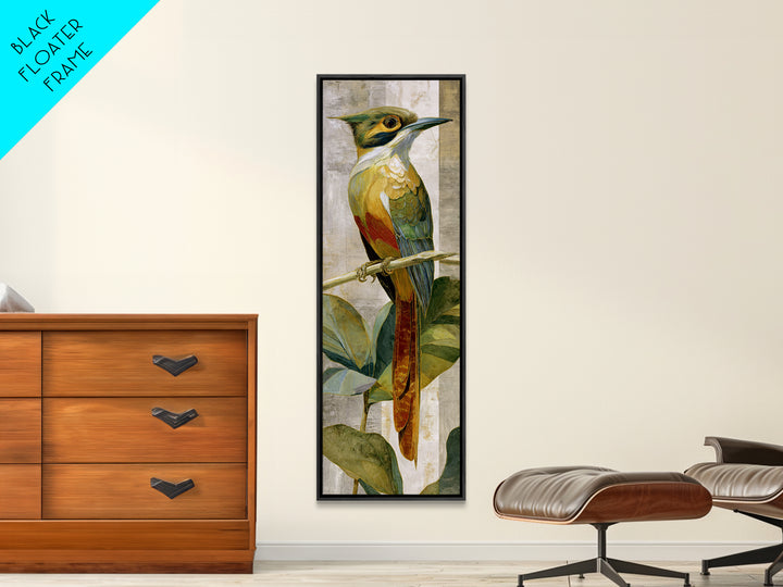 Colorful Jungle Bird Pattern Canvas Print, Tropical Art, Print, Living Room Decor, Fine Art, Tropic, Coastal Wall Art, TRO-1x3-32