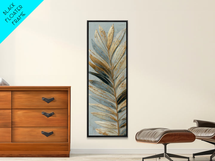 Rain Soaked Palm Leaf Closeup Canvas Print, Tropical Art, Coastal Decor, Living Room Decor, Fine Art, Tropic, Modern Decor, TRO-1x3-81