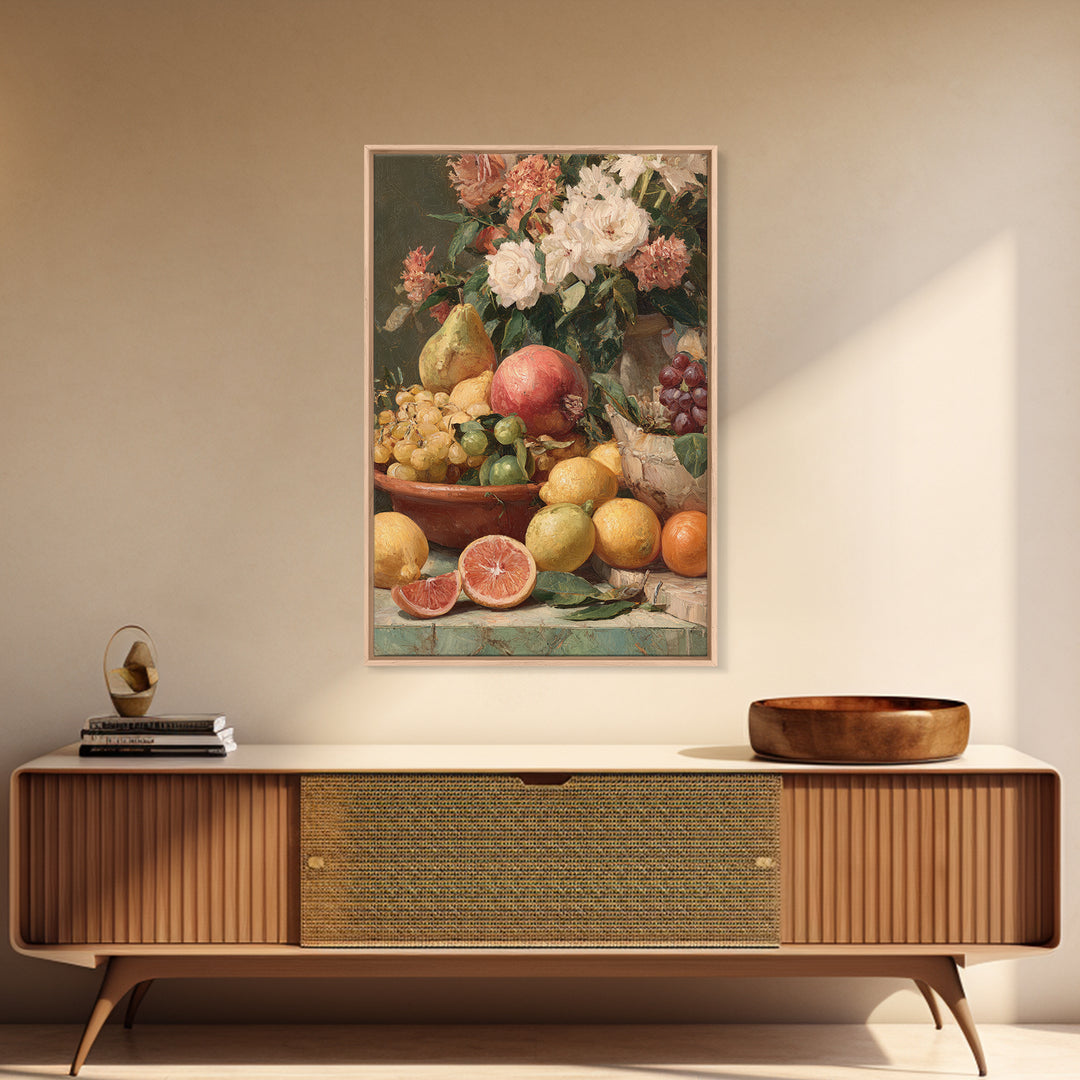 Tropical Fruit Market Arrangement Canvas Print, Tropical Art, Art Print, Living Room Decor, Fine Art, Tropic, Abstract Painting, TRO-2x3-23