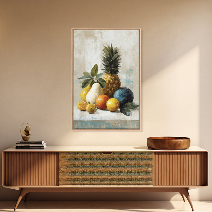 Tropical Fruit Market Arrangement Framed Canvas Print, Tropical Art, Printable Art, Living Room Decor, Abstract Art, Tropic, TRO-2x3-47