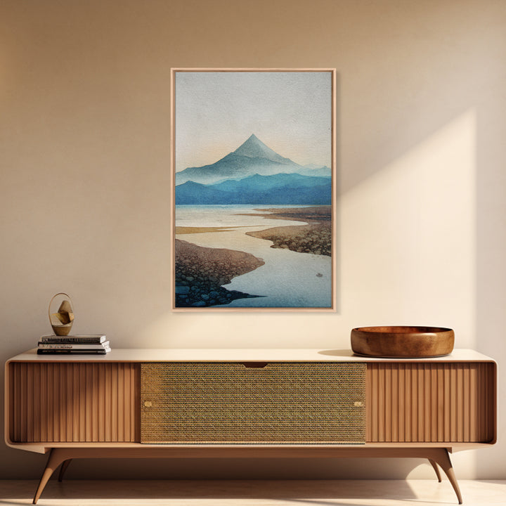 Island Volcano with Lush Foreground Canvas Print, Tropical Art, Oversized Wall Art, Living Room Decor, Fine Art, Tropic, TRO-2x3-49