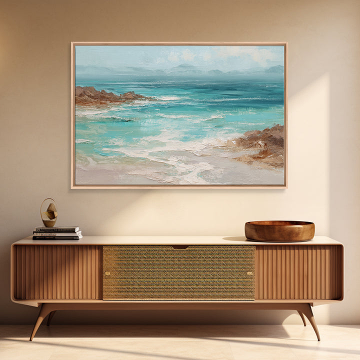 Tropical Lagoon with Turquoise Water Canvas Print, Tropical Art, Modern Decor, Living Room Decor, Fine Art, Tropic, Wall Decor, TRO-3x2-11
