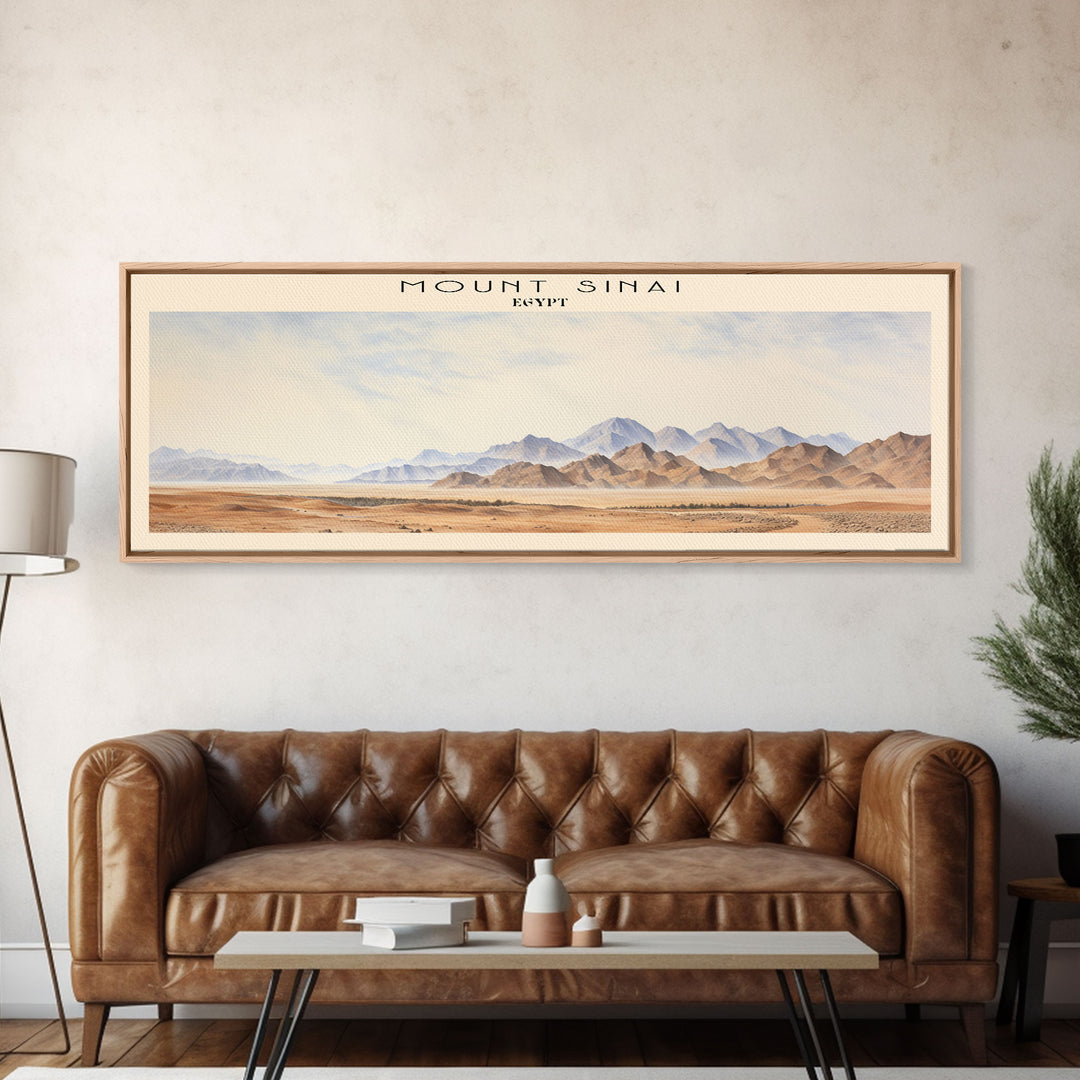 Mount Sinai Retro Style Travel Poster - Framed Canvas Print - COUNTRY Travel Decor | Vintage Style Home Decor - Travel Print - Wall Art