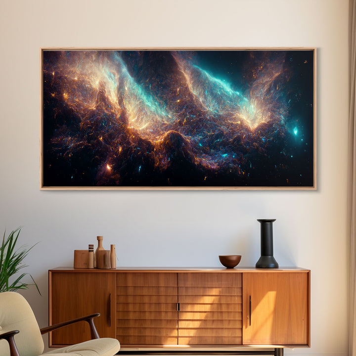 Galaxy canvas print, trippy stars and night sky, universe, cool wall art, unique wall art