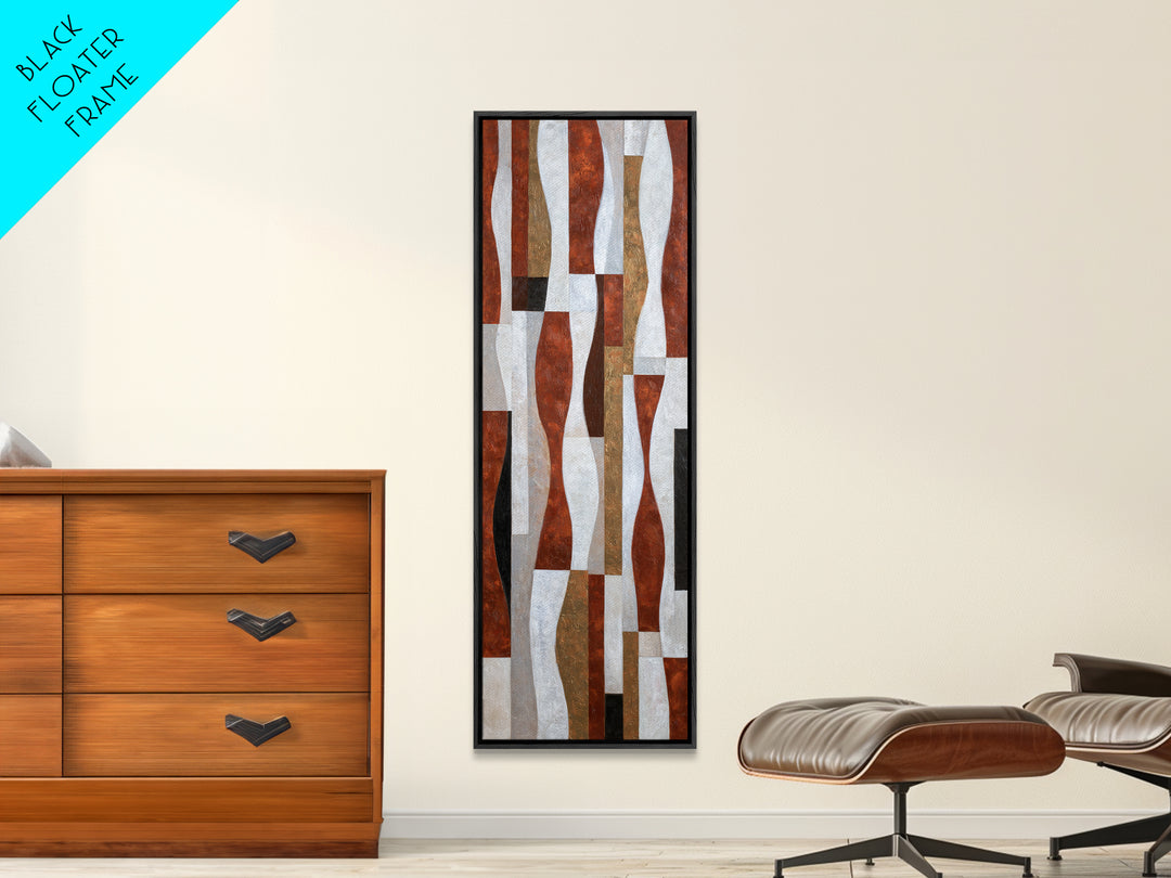 High Rise Window Grid Abstract Framed Canvas Print, Urban Art, Printable Wall Art, Living Room Decor, Abstract Art, Urban, URB-1x3-31