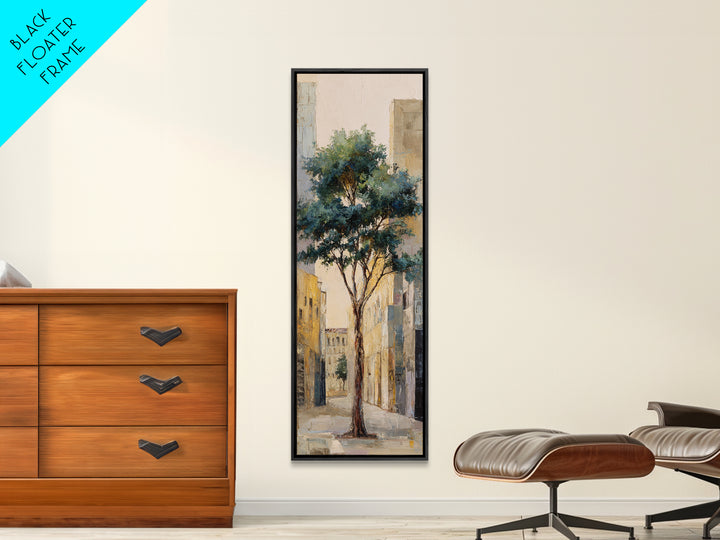 City Park Tree Framed by Buildings Canvas Print, Urban Art, Gay Art, Living Room Decor, Fine Art, Urban, Minimalist Decor, URB-1x3-78