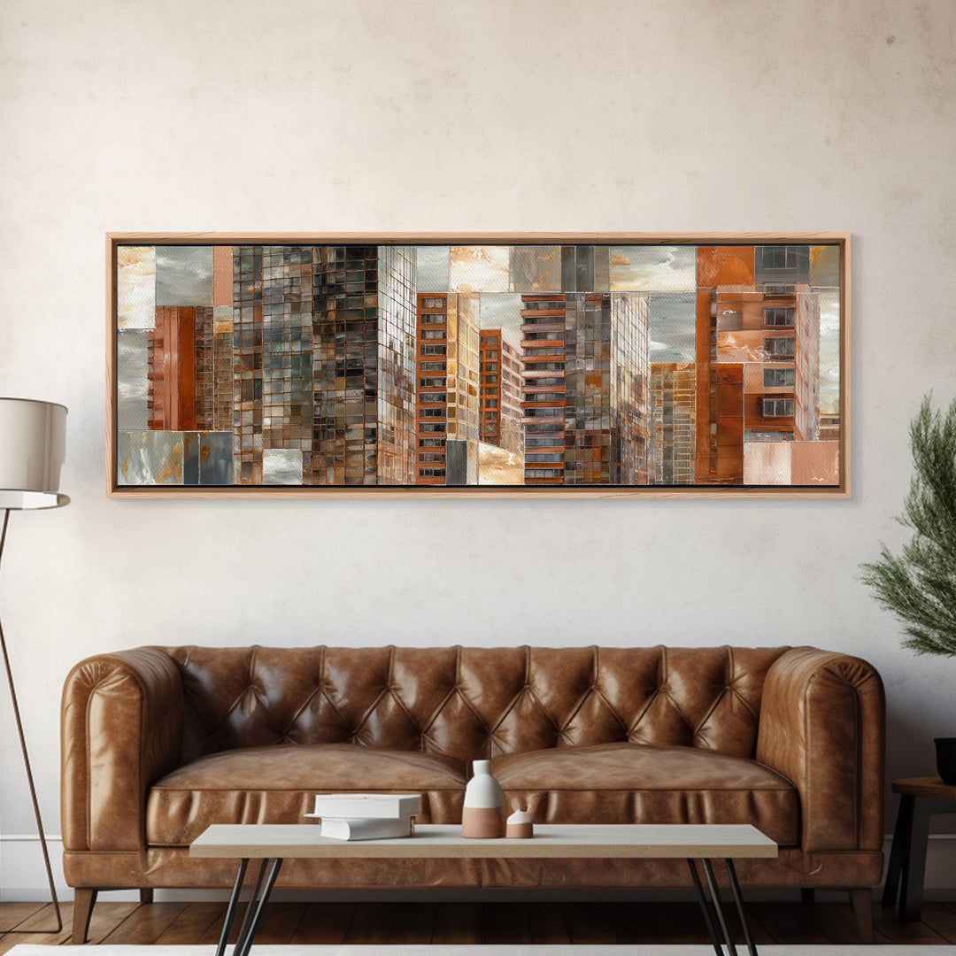 Modern Skyscraper Glass Reflections Canvas Print, Urban Art, Digital Download Art, Living Room Decor, Fine Art, Urban, URB-3x1-54