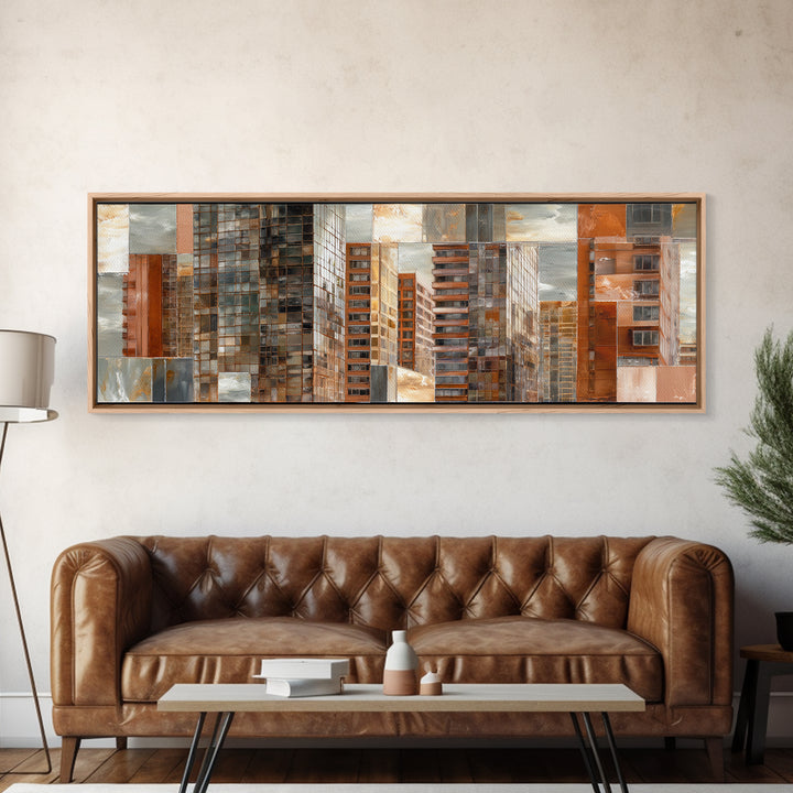 Modern Skyscraper Glass Reflections Canvas Print, Urban Art, Digital Download Art, Living Room Decor, Fine Art, Urban, URB-3x1-54
