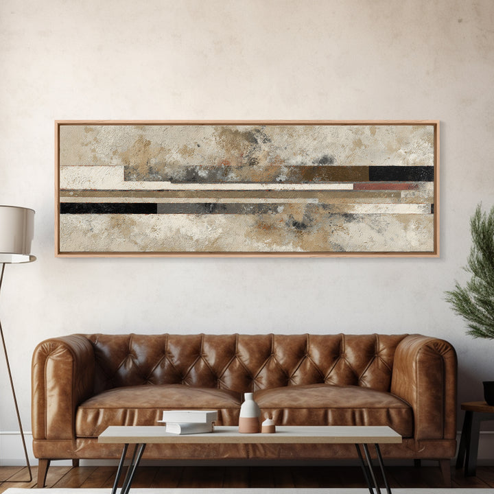 Abstract Subway Map Lines Without Labels Framed Canvas Print, Urban Art, Living Room Decor, Abstract Art, Urban, URB-3x1-68