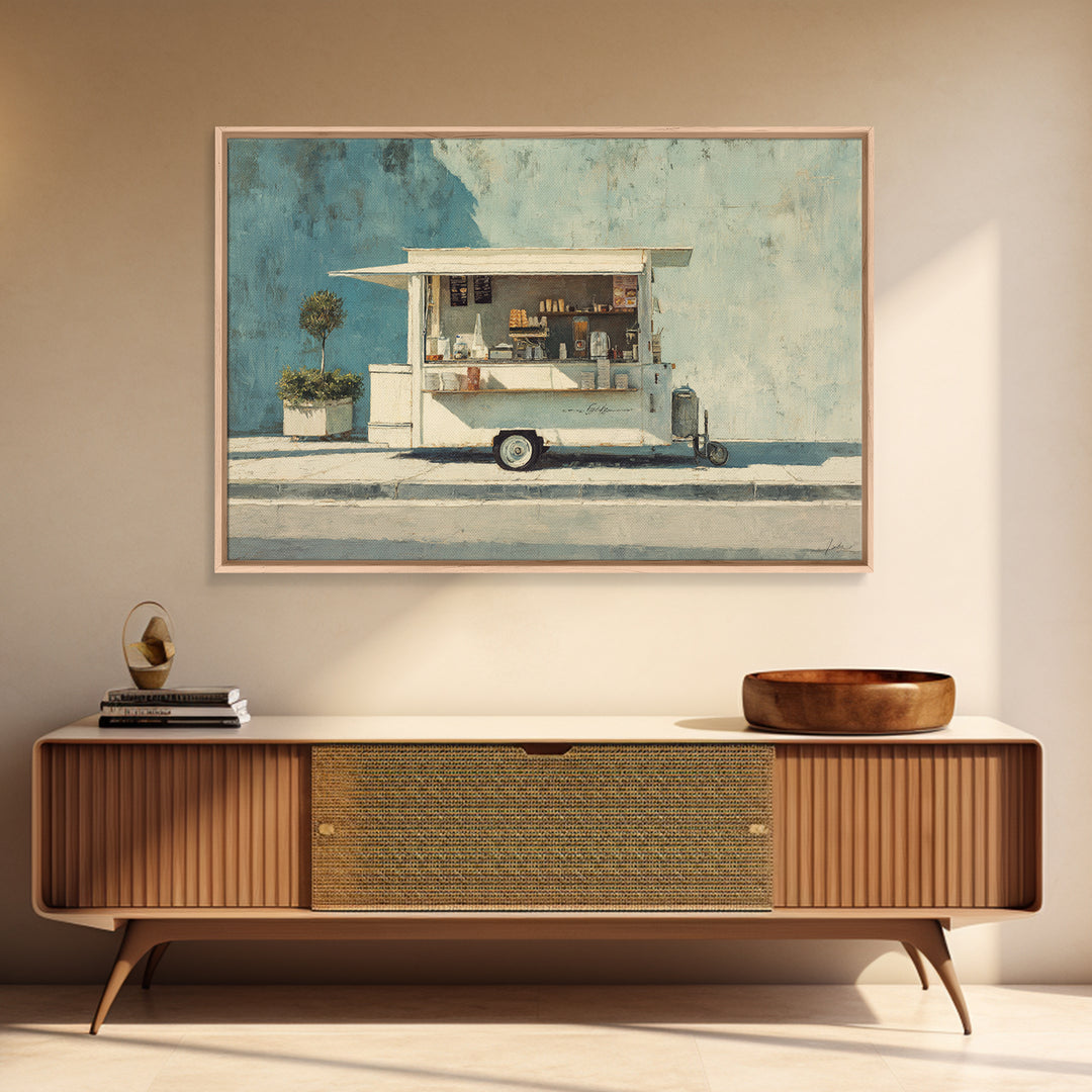 Street Food Cart Still Life Without Signage Canvas Print, Urban Art, Printable Art, Living Room Decor, Fine Art, Urban, URB-3x2-3