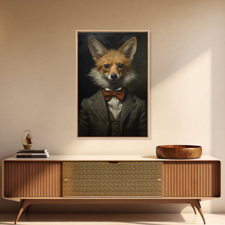 Jackal Dandy, Victorian Animal Portrait, Halloween Art, Gothic Whimsy Decor, Anthropomorphic Costume Art