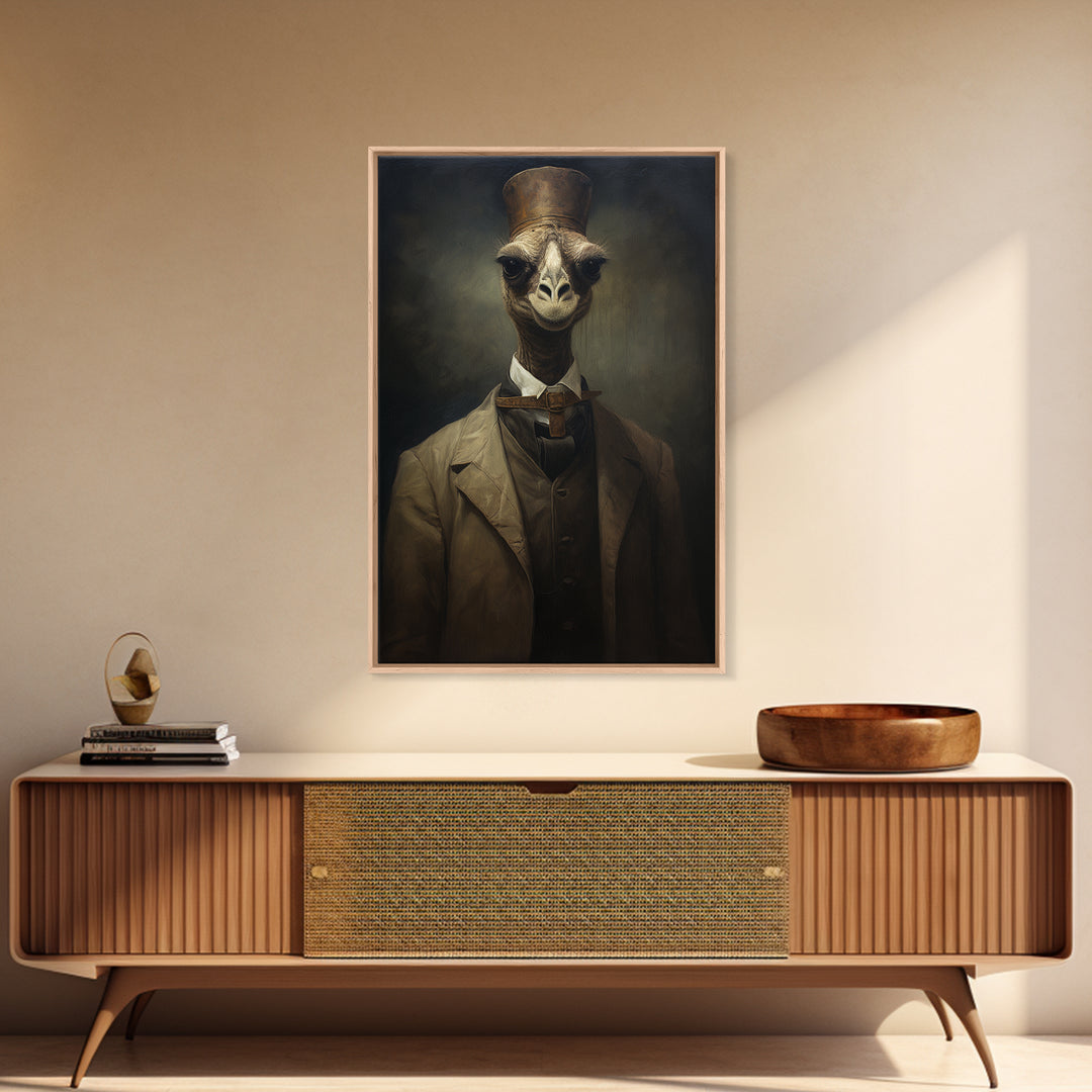 Camel Diplomat, Victorian Animal Portrait, Halloween Art, Gothic Whimsy Decor, Anthropomorphic Costume Art