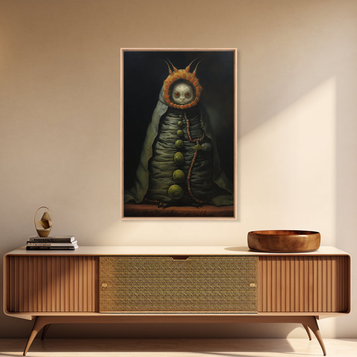 Caterpillar Herbalist, Victorian Animal Portrait, Halloween Art, Gothic Whimsy Decor, Anthropomorphic Costume Art